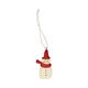 Hangers, hout, set van 4 (duif,muis,cadeau en sneeuwpop)