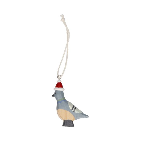 Hangers, hout, set van 4 (duif,muis,cadeau en sneeuwpop)