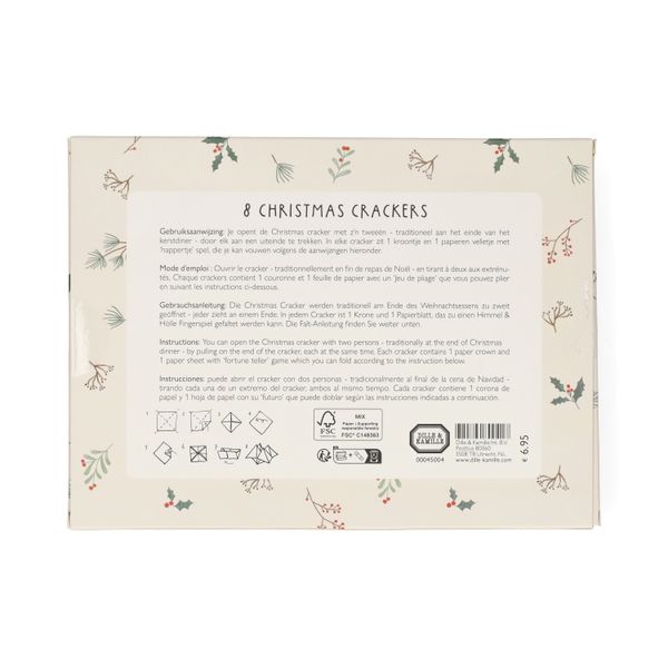 Christmas crackers, kersttakjes, 8 stuks