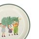 Diep bord, emaille, dieren met kerstboom, Ø14 cm