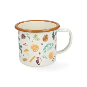Beker met oor, emaille, specerijen, Ø8 cm