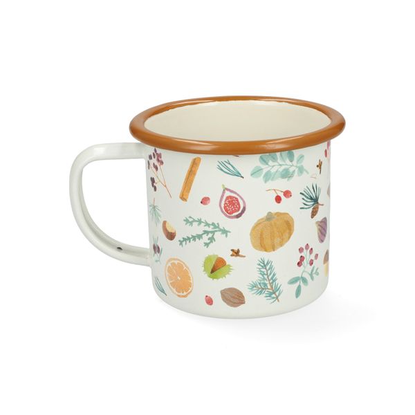 Beker met oor, emaille, specerijen, Ø8 cm