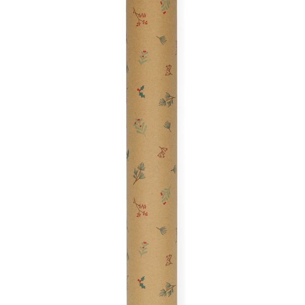 Geschenkpapier mit Weihnachtszweigen, 70 x 250 cm