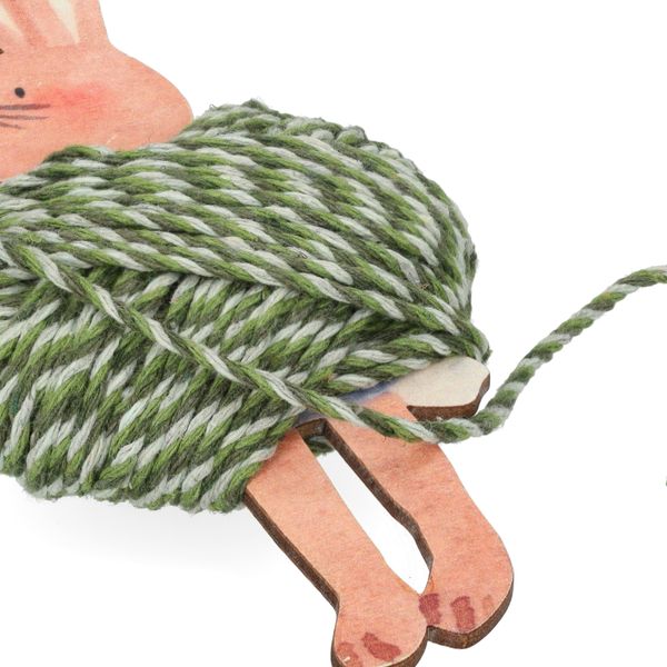 Grüne Juteschnur, gedrehte Baumwolle und Jute, 15 m