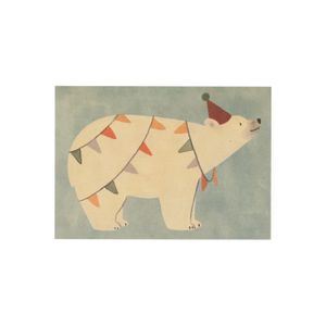 Karte, Eisbär mit Girlande