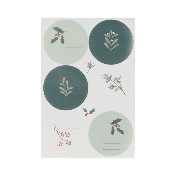 Stickers, kersttakjes, 36 stuks