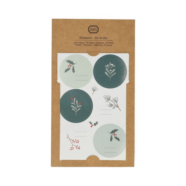 Stickers, kersttakjes, 36 stuks