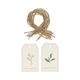 Cadeaulabels met kersttakjes, papier, 10 stuks