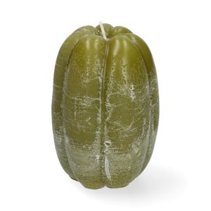 Vormkaars, groene pompoen, Ø8 x 11 cm