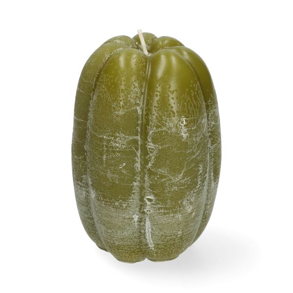 Vormkaars, groene pompoen, Ø8 x 11 cm