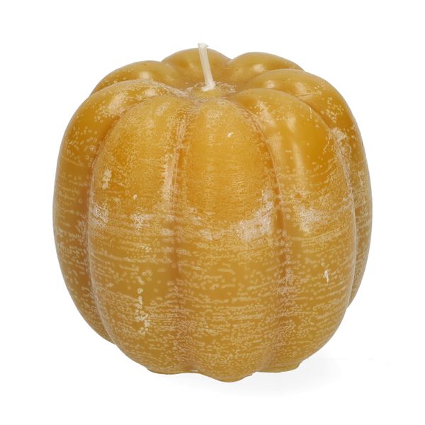 Vormkaars, gele pompoen, Ø8 x 6,5 cm
