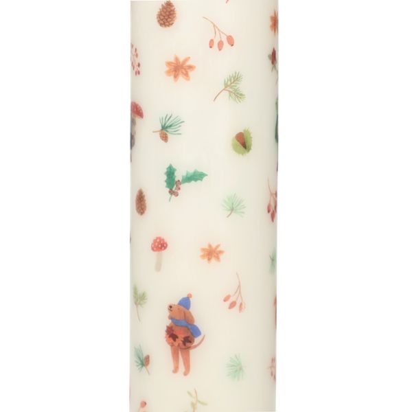 Adventskaars, bosvondsten, Ø5 x 25 cm