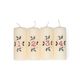 Adventskaarsen met hulst, set van 4, Ø4 x 10 cm