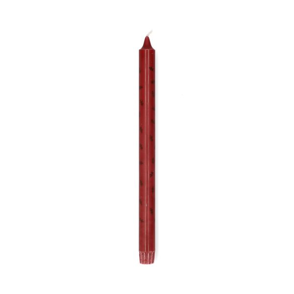 Dinerkaars, rood met takjes, 30 cm