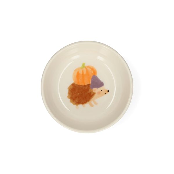 Schaaltje, steengoed, egel met een pompoen, Ø9 cm