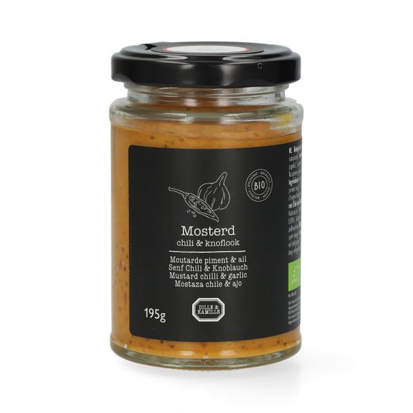 Moutarde piment/ail, biologique, 195 g