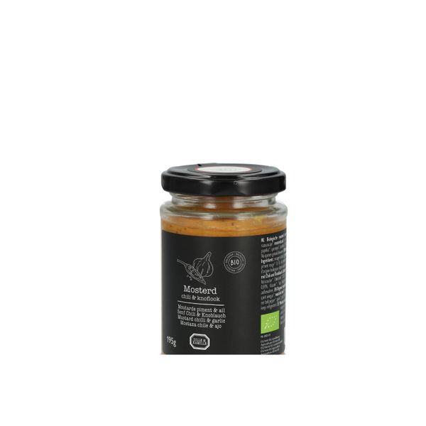 Moutarde piment/ail, biologique, 195 g