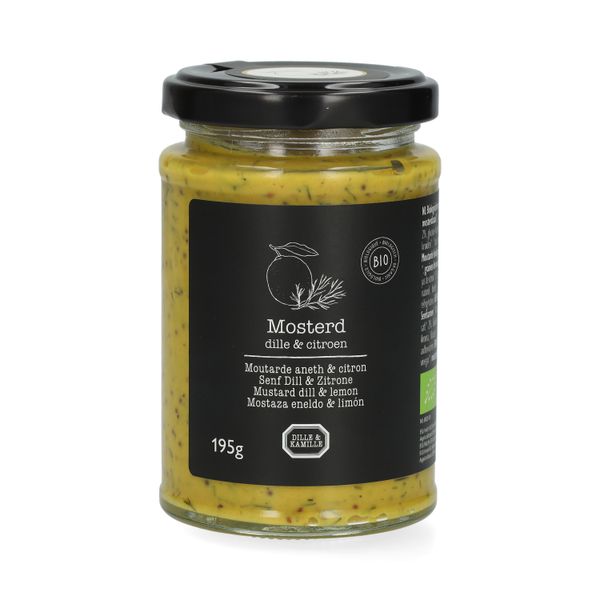 Moutarde à l'aneth et au citron, biologique, 195 g