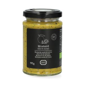 Moutarde à l'aneth et au citron, biologique, 195 g Moutarde à l'aneth et au citron, biologique, 195 g