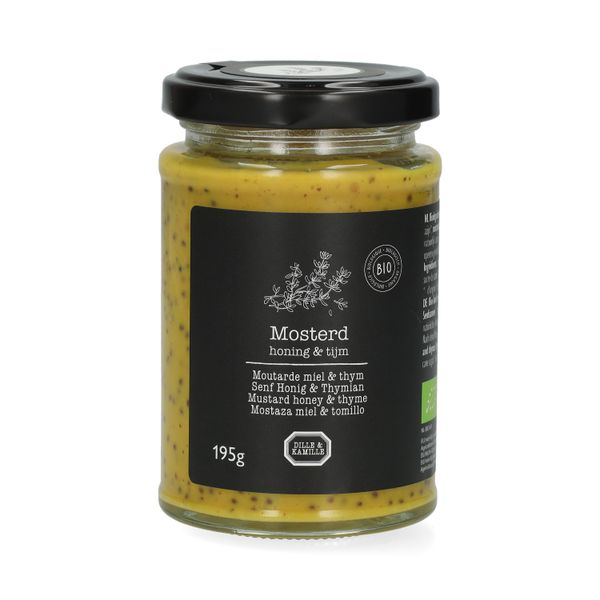 Moutarde miel et thym, biologique, 195 g