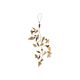 Hanger met kraaltjes en blaadjes, brass, 25 cm