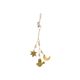 Hanger, brass, vogel, maan, ster, 15 cm
