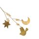Hanger, brass, vogel, maan, ster, 15 cm