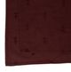 Chemin de table brodé, coton bio GOTS,  bordeaux, brindilles, 50 x 145 cm