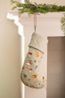 Chaussette de Noël, coton recyclé, trésors de la forêt, 35 cm