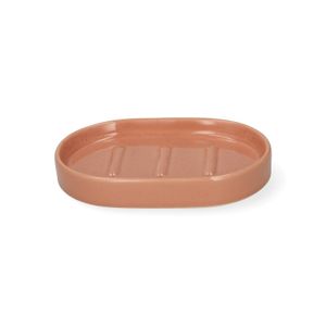 Porte-savon, céramique, rose terracotta, 12,8 cm x 8 cm