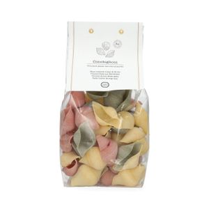 Bio-Pastamuscheln Conchiglioni tricolore, 500 g Bio-Pastamuscheln Conchiglioni tricolore, 500 g