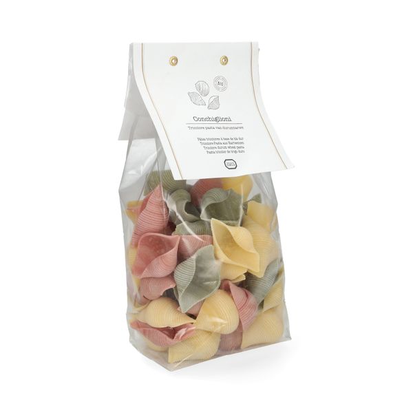 Pasta schelpen Conchiglioni tricolore, biologisch, 500 gram