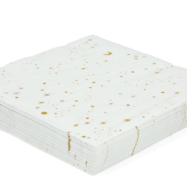 Servetten, papier, sterrenhemel, 33 x 33 cm, 20 stuks