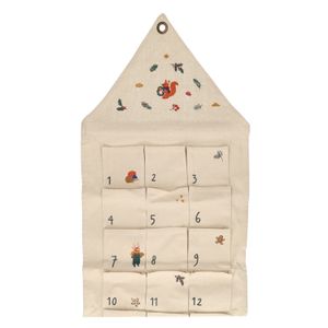 Adventskalender, ongebleekt bio-katoen, bosvondsten Adventskalender, ongebleekt bio-katoen, bosvondsten