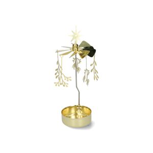 Teelichtkarussell Weihnachtszweige, Metall, goldfarben Teelichtkarussell Weihnachtszweige, Metall, goldfarben