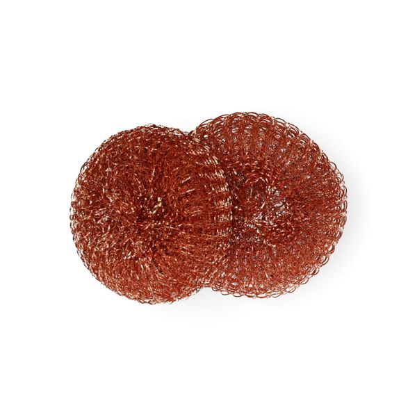 Schuurwol, koper, 2 stuks, Ø10,5 x 3,5 cm