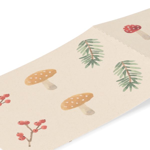 Kerstkaarten met envelop, papier, bosvondsten, 10 stuks