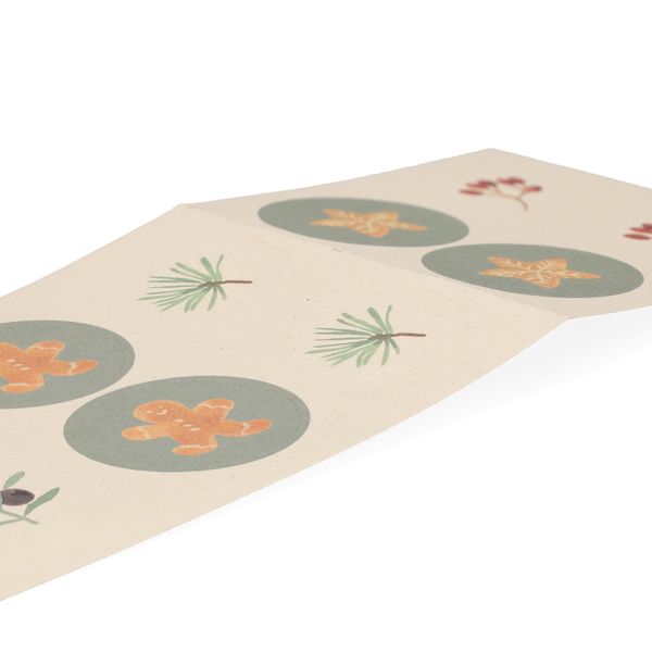 Kerstkaarten met envelop, papier, kersttakjes, 10 stuks