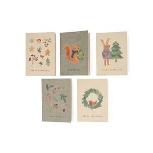 Weihnachtskarten mit Umschlag, Papier, Weihnachtszweige, 10 Stück Weihnachtskarten mit Umschlag, Papier, Weihnachtszweige, 10 Stück