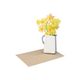 Kaart 3D met envelop, narcissen