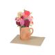 Kaart 3D met envelop, dahlia's