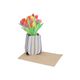 Kaart 3D met envelop, tulpen