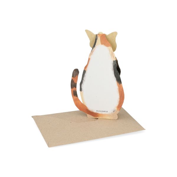 Kaart 3D met envelop, kat