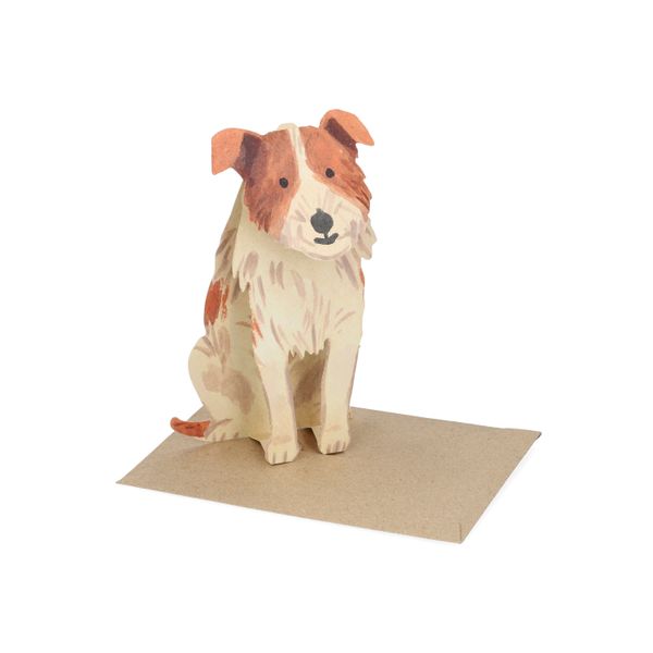Kaart 3D met envelop, hond