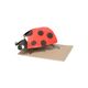 Kaart 3D met envelop, lieveheersbeestje
