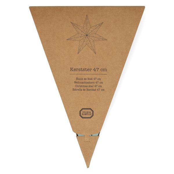 Étoile de Noël 3D, grand, papier, bleu, Ø47 cm