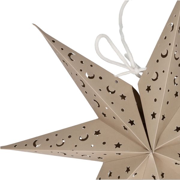 Étoile de Noël 3D, medium, papier, sable, Ø35 cm