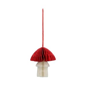 Hanger paddenstoel, papier, honingraat, 7 cm Hanger paddenstoel, papier, honingraat, 7 cm