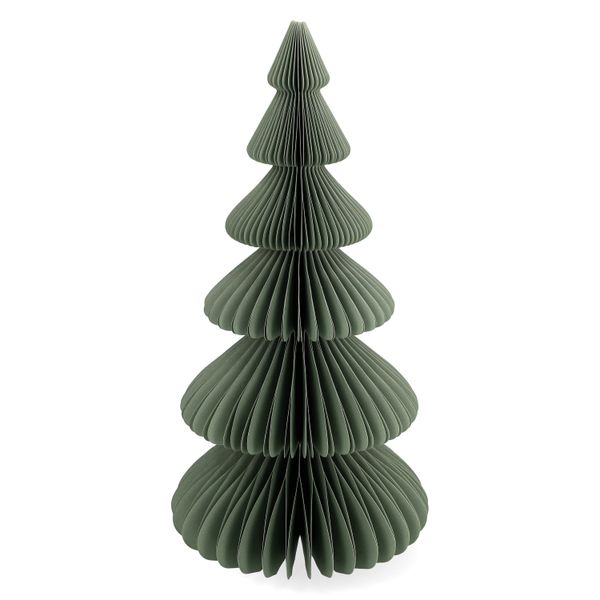Suspension, sapin, papier alvéolé, vert clair, 30 cm Suspension, sapin, papier alvéolé, vert clair, 30 cm