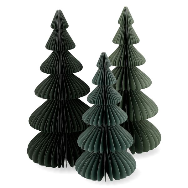 Honingraat boom, papier, groen, 23 cm